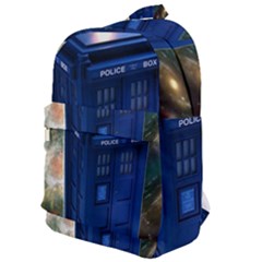 The Police Box Tardis Time Travel Device Used Doctor Who Classic Backpack