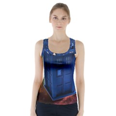 The Police Box Tardis Time Travel Device Used Doctor Who Racer Back Sports Top by Sudhe