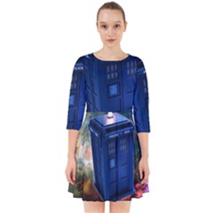 The Police Box Tardis Time Travel Device Used Doctor Who Smock Dress by Sudhe