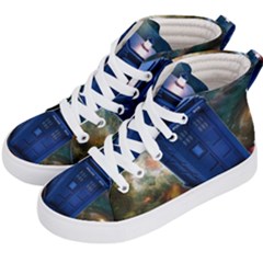 The Police Box Tardis Time Travel Device Used Doctor Who Kids  Hi-top Skate Sneakers by Sudhe