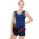 The Police Box Tardis Time Travel Device Used Doctor Who Bubble Hem Chiffon Tank Top View1