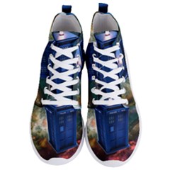 The Police Box Tardis Time Travel Device Used Doctor Who Men s Lightweight High Top Sneakers by Sudhe