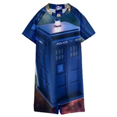 The Police Box Tardis Time Travel Device Used Doctor Who Kids  Boyleg Half Suit Swimwear by Sudhe