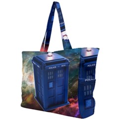 The Police Box Tardis Time Travel Device Used Doctor Who Simple Shoulder Bag by Sudhe