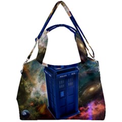 The Police Box Tardis Time Travel Device Used Doctor Who Double Compartment Shoulder Bag by Sudhe