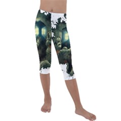 Time Machine Doctor Who Kids  Lightweight Velour Capri Leggings 