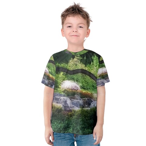 Chicago Garden Of The Phoenix Kids  Cotton Tee by Riverwoman