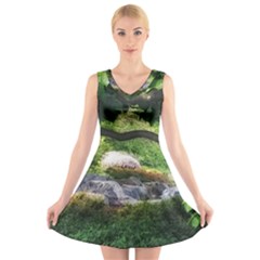 Chicago Garden of the Phoenix V-Neck Sleeveless Dress