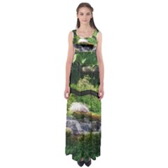 Chicago Garden Of The Phoenix Empire Waist Maxi Dress by Riverwoman