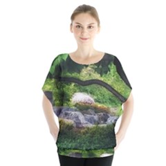 Chicago Garden of the Phoenix Batwing Chiffon Blouse