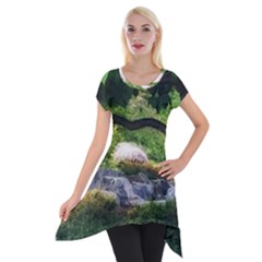 Chicago Garden of the Phoenix Short Sleeve Side Drop Tunic