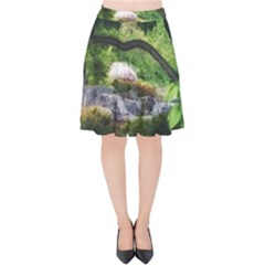 Chicago Garden Of The Phoenix Velvet High Waist Skirt by Riverwoman