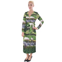 Chicago Garden of the Phoenix Velvet Maxi Wrap Dress