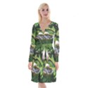 Chicago Garden of the Phoenix Long Sleeve Velvet Front Wrap Dress View1