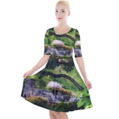 Chicago Garden Of The Phoenix Quarter Sleeve A-line Dress