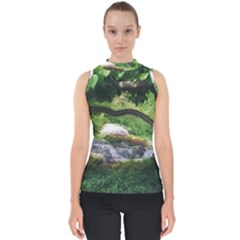 Chicago Garden of the Phoenix Mock Neck Shell Top