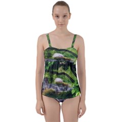 Chicago Garden of the Phoenix Twist Front Tankini Set