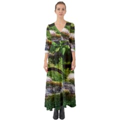 Chicago Garden of the Phoenix Button Up Boho Maxi Dress