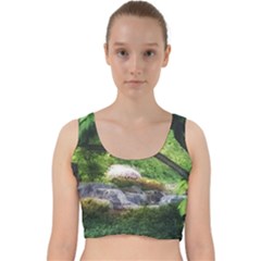 Chicago Garden of the Phoenix Velvet Racer Back Crop Top