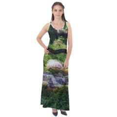 Chicago Garden of the Phoenix Sleeveless Velour Maxi Dress