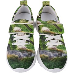 Chicago Garden Of The Phoenix Kids  Velcro Strap Shoes by Riverwoman