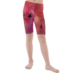 Decorative Clef With Piano And Guitar Kids  Mid Length Swim Shorts by FantasyWorld7