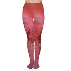 Decorative Clef With Piano And Guitar Tights by FantasyWorld7