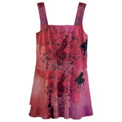 Decorative Clef With Piano And Guitar Kids  Layered Skirt Swimsuit