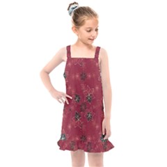 Modern Floral Collage Print Pattern Modern Floral Collage Print Pattern Kids  Overall Dress