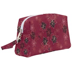 Modern Floral Collage Print Pattern Modern Floral Collage Print Pattern Wristlet Pouch Bag (large)