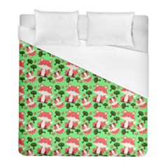 Fox And Trees Pattern Green Duvet Cover (full/ Double Size) by snowwhitegirl