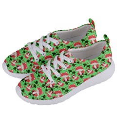 Fox And Trees Pattern Green Women s Lightweight Sports Shoes