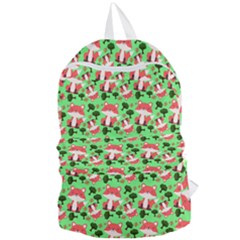 Fox And Trees Pattern Green Foldable Lightweight Backpack