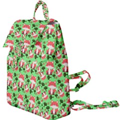 Fox And Trees Pattern Green Buckle Everyday Backpack by snowwhitegirl