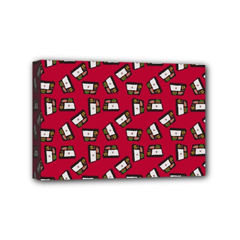 Bento Lunch Red Mini Canvas 6  X 4  (stretched) by snowwhitegirl