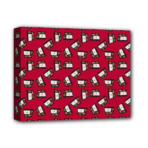 Bento Lunch Red Deluxe Canvas 14  X 11  (stretched) by snowwhitegirl