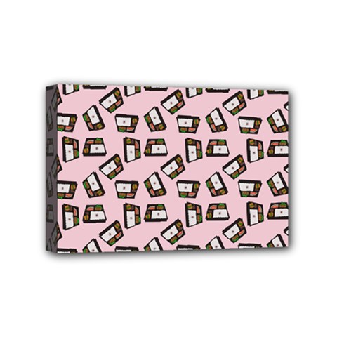 Bento Lunch Pink Mini Canvas 6  X 4  (stretched) by snowwhitegirl