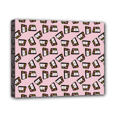 Bento Lunch Pink Canvas 10  X 8  (stretched) by snowwhitegirl