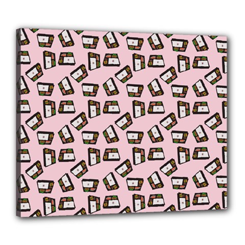 Bento Lunch Pink Canvas 24  X 20  (stretched) by snowwhitegirl