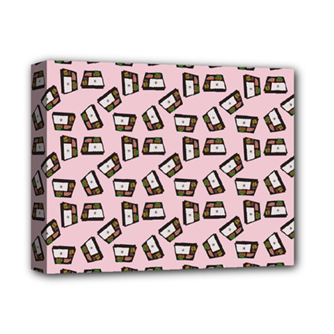 Bento Lunch Pink Deluxe Canvas 14  X 11  (stretched) by snowwhitegirl