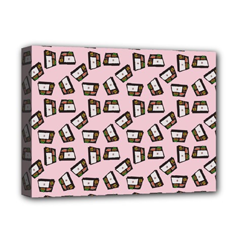 Bento Lunch Pink Deluxe Canvas 16  X 12  (stretched)  by snowwhitegirl