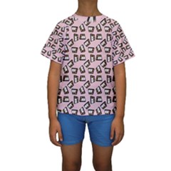 Bento Lunch Pink Kids  Short Sleeve Swimwear by snowwhitegirl