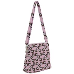 Bento Lunch Pink Zipper Messenger Bag