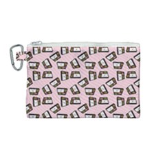 Bento Lunch Pink Canvas Cosmetic Bag (medium) by snowwhitegirl