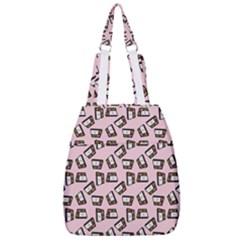 Bento Lunch Pink Center Zip Backpack