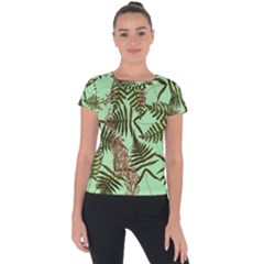 Fern Green Short Sleeve Sports Top  by snowwhitegirl