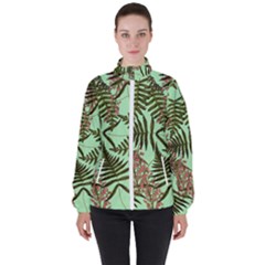 Fern Green Women s High Neck Windbreaker by snowwhitegirl