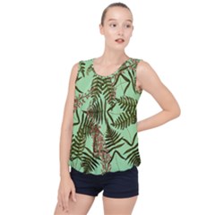 Fern Green Bubble Hem Chiffon Tank Top