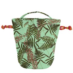 Fern Green Drawstring Bucket Bag