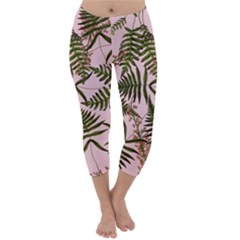 Fern Pink Capri Winter Leggings  by snowwhitegirl